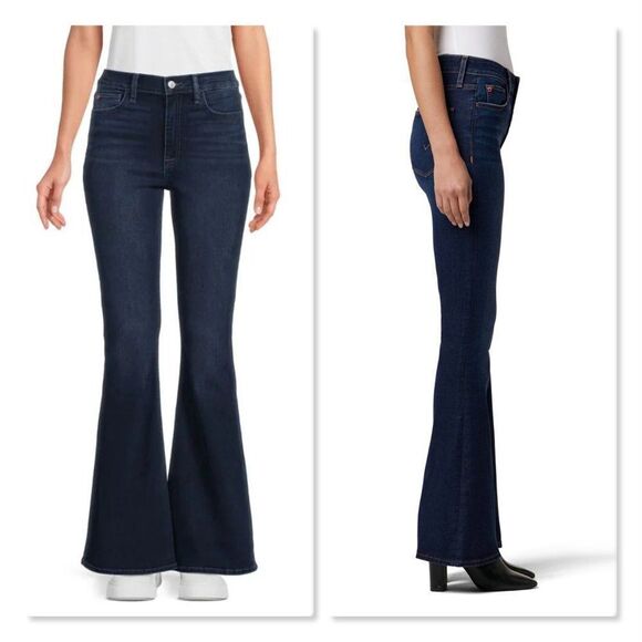 NEW! Hudson 'Heidi' High Rise Flare Jeans - size 24 in Blue - Picture 1 of 14